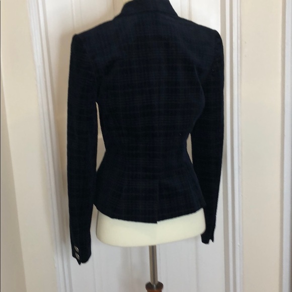 Francis Navy Corduroy Velvety Plaid Print blazer - Picture 5 of 7